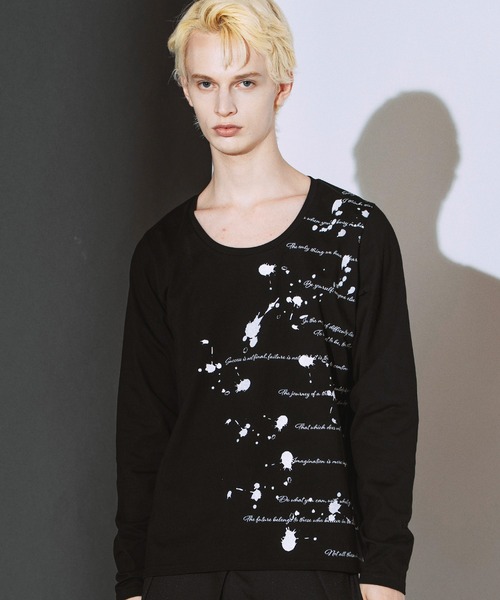 NO ID.(ノーアイディ)の「【NO ID.】Archive of Thought Print Pullover / アーカイブ オブ ソート プリント プルオーバー(Tシャツ/カットソー・メンズ・ブラック/ホワイト・2/1)」の2枚目の写真