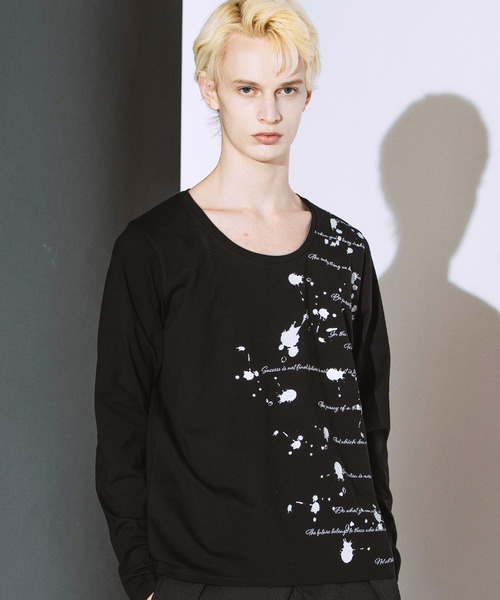 NO ID.(ノーアイディ)の「【NO ID.】Archive of Thought Print Pullover / アーカイブ オブ ソート プリント プルオーバー(Tシャツ/カットソー・メンズ・ブラック/ホワイト・2/1)」の8枚目の写真