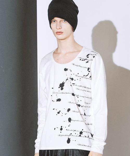 NO ID.(ノーアイディ)の「【NO ID.】Archive of Thought Print Pullover / アーカイブ オブ ソート プリント プルオーバー(Tシャツ/カットソー・メンズ・ブラック/ホワイト・2/1)」の9枚目の写真