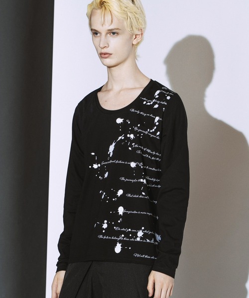 NO ID.(ノーアイディ)の「【NO ID.】Archive of Thought Print Pullover / アーカイブ オブ ソート プリント プルオーバー(Tシャツ/カットソー・メンズ・ブラック/ホワイト・2/1)」の12枚目の写真