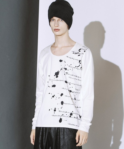 NO ID.(ノーアイディ)の「【NO ID.】Archive of Thought Print Pullover / アーカイブ オブ ソート プリント プルオーバー(Tシャツ/カットソー・メンズ・ブラック/ホワイト・2/1)」の20枚目の写真