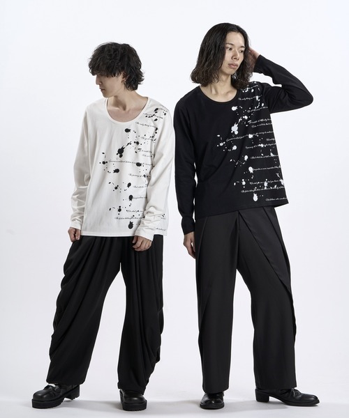 NO ID.(ノーアイディ)の「【NO ID.】Archive of Thought Print Pullover / アーカイブ オブ ソート プリント プルオーバー(Tシャツ/カットソー・メンズ・ブラック/ホワイト・2/1)」の6枚目の写真