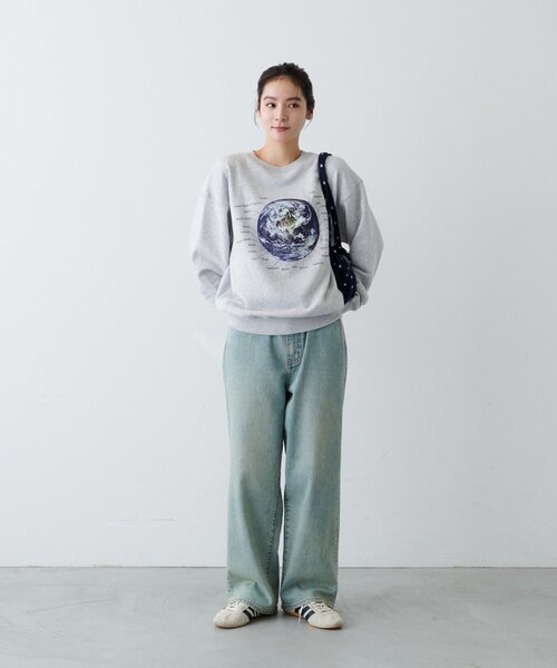 CIAOPANIC TYPY(チャオパニックティピー)の「【ZOZO限定】【UNISEX】MOON/EARTHスウェット(スウェット・レディース・ブラック/ホワイト/グレー/ブラック系その他・MEDIUM/LARGE)」の8枚目の写真