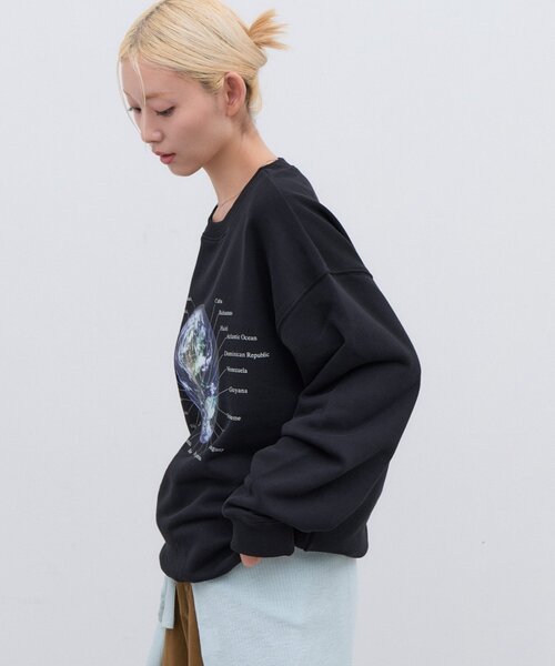 CIAOPANIC TYPY(チャオパニックティピー)の「【ZOZO限定】【UNISEX】MOON/EARTHスウェット(スウェット・レディース・ブラック/ホワイト/グレー/ブラック系その他・MEDIUM/LARGE)」の14枚目の写真