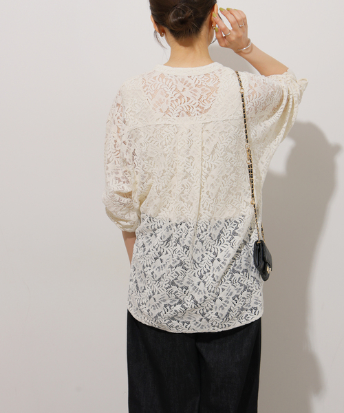 JOURNAL STANDARD relume(ジャーナルスタンダード レリューム)の「レースカシュクールシャツ(シャツ/ブラウス・レディース・ブラック/ホワイト・FREE)」の18枚目の写真