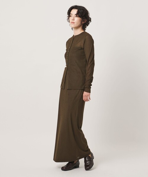 MARW UNITED ARROWS（マルゥ ユナイテッドアローズ）の「＜MARW UNITED ARROWS＞チュール ロング タイトスカート（スカート・レディース・ダークブラウン/ブラック・FREE）」の5枚目の写真