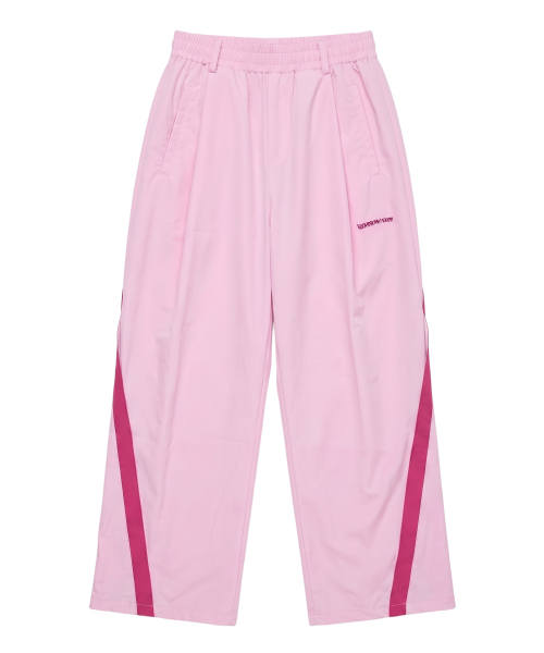 NIGHTWORKDEPT（ナイトワークデプト）の「ミッドナイト レーシング トラックパンツ_ピンク（スウェットパンツ・レディース・その他・SMALL/MEDIUM）」の2枚目の写真