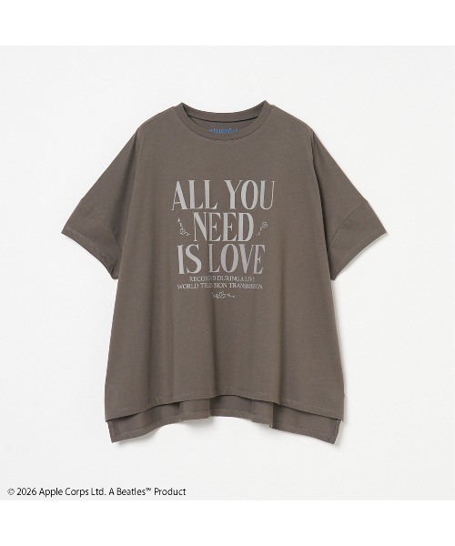GOOD ROCK SPEED(グッドロックスピード)の「<GOOD ROCK SPEED> BEATLES PRINT BIG T-SHIRT / ビートルズ プリント ビッグ Tシャツ(Tシャツ/カットソー・レディース・ブラウン/チャコールグレー・1)」の1枚目の写真