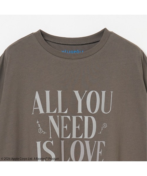 GOOD ROCK SPEED(グッドロックスピード)の「<GOOD ROCK SPEED> BEATLES PRINT BIG T-SHIRT / ビートルズ プリント ビッグ Tシャツ(Tシャツ/カットソー・レディース・ブラウン/チャコールグレー・1)」の4枚目の写真
