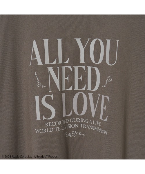GOOD ROCK SPEED(グッドロックスピード)の「<GOOD ROCK SPEED> BEATLES PRINT BIG T-SHIRT / ビートルズ プリント ビッグ Tシャツ(Tシャツ/カットソー・レディース・ブラウン/チャコールグレー・1)」の7枚目の写真