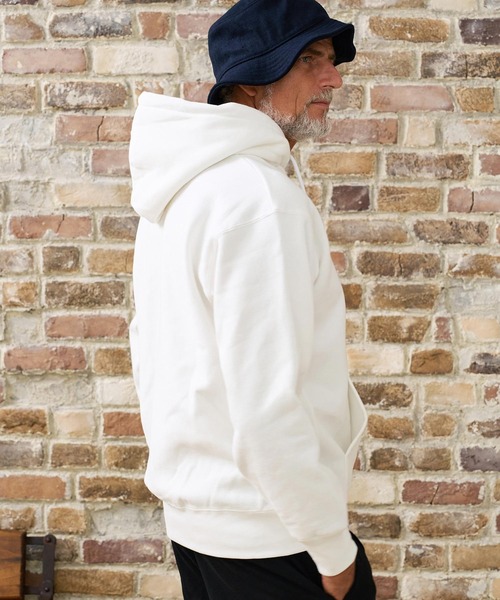 Maison code 13(メゾンコードサーティーン)の「mpa4201- Twelve Ounce Brushed Fleece Hoodie パーカー(M26W-19)(パーカー・メンズ・ホワイト/ブラック/アッシュ・XL/S/M/L)」の20枚目の写真