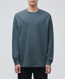 クルーネック長袖Tシャツ[ピーコックブルー]