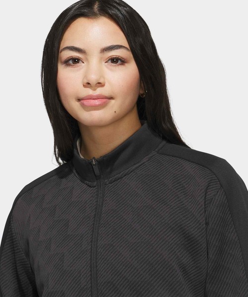 adidas(アディダス)の「クライマウォーム ジャカード パターンド フルジップ ジャケット【adidas Golf/アディダスゴルフ】(ブルゾン・レディース・ブラック・XX-LARGE/X-SMALL/X-LARGE/SMALL/MEDIUM/LARGE)」の3枚目の写真