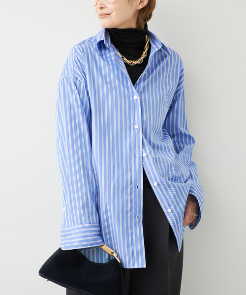 raspail(ラスパイユ)の「*【Raspail/ラスパイユ】REGULAR COLLAR SHIRT(シャツ/ブラウス・レディース・ブルー・FREE)」の16枚目の写真