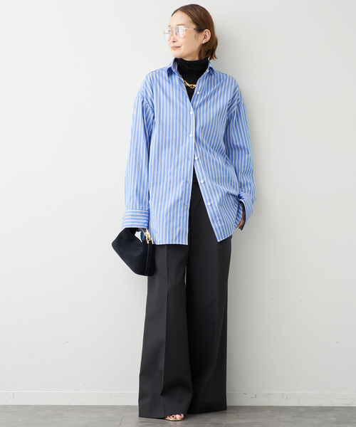 raspail(ラスパイユ)の「*【Raspail/ラスパイユ】REGULAR COLLAR SHIRT(シャツ/ブラウス・レディース・ブルー・FREE)」の3枚目の写真