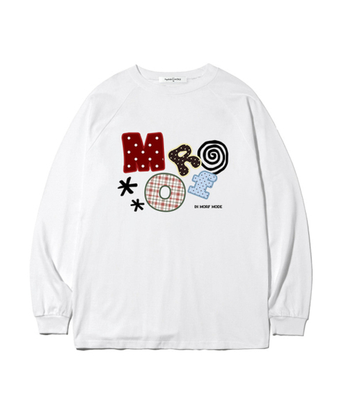 THEMORFHOUSE（ザモーフハウス）の「MORF パターンプリント オーバーサイズ ロングスリーブ ブラック（Tシャツ/カットソー・レディース・その他・SMALL/MEDIUM/LARGE）」の2枚目の写真