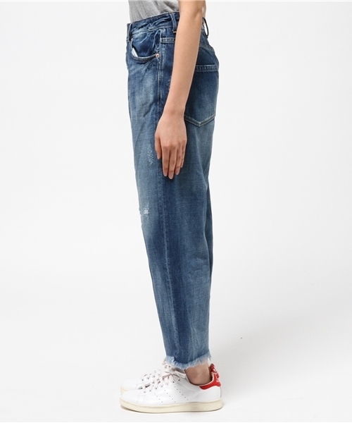 cepo（セポ）の「フリンジデニムワイドクロップドパンツ（デニムパンツ・レディース・ホワイト/インディゴブルー/ライトブルー・SMALL/LARGE/MEDIUM）」の5枚目の写真