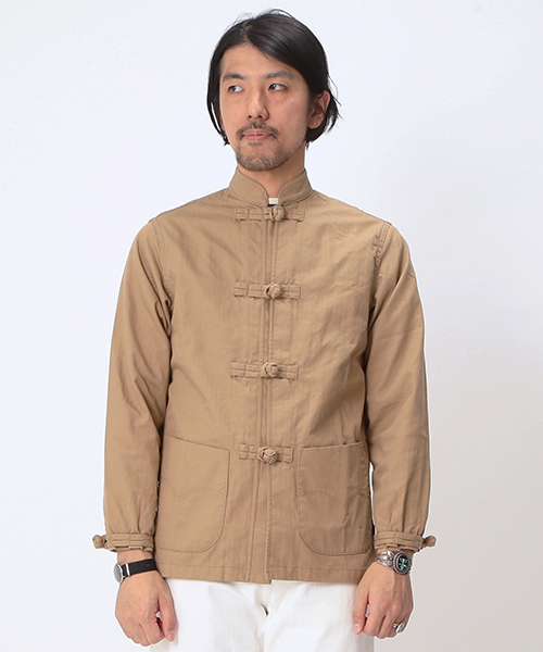 MONITALY(モニタリー)の「MONITALY / コットンマンダリンジャケット(その他アウター・メンズ・カーキ/オリーブ・40/36/38/42)」の1枚目の写真