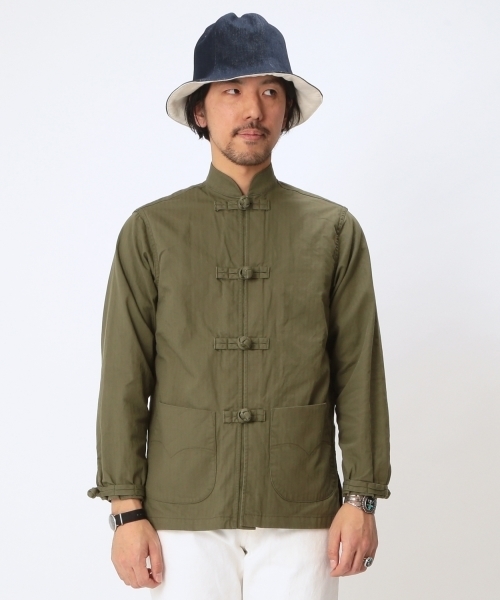 MONITALY(モニタリー)の「MONITALY / コットンマンダリンジャケット(その他アウター・メンズ・カーキ/オリーブ・40/36/38/42)」の7枚目の写真