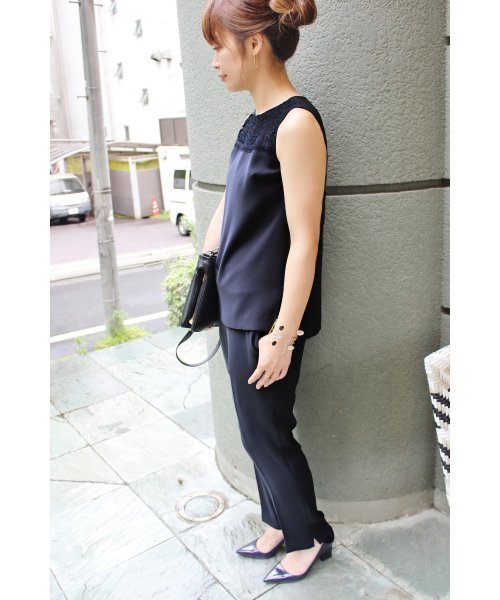 FIGARO Paris（フィガロパリ）の「バックゴムテーパードパンツ◆（その他パンツ・レディース・ネイビー/ベージュ・38/36）」の10枚目の写真