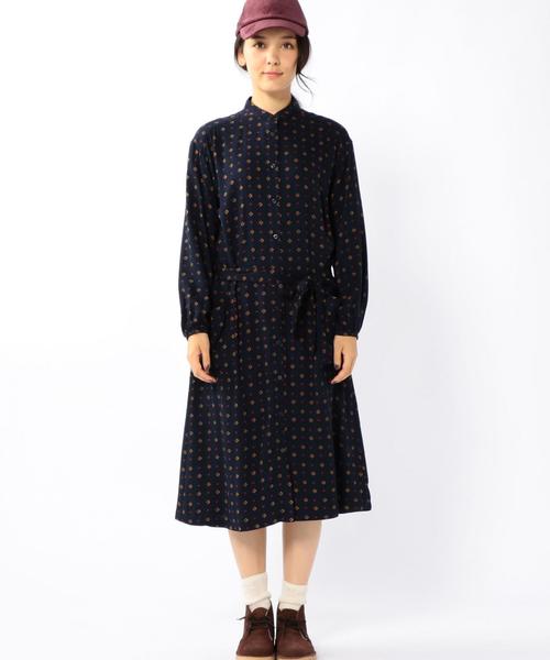 coen(コーエン)の「レーヨンプリントワンピース(ワンピース・レディース・ブラック/ネイビー・FREE)」の5枚目の写真