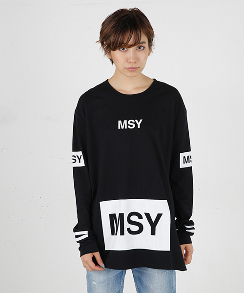 MOUSSY（マウジー）の「MULTI LOGO L/S TSJ（Tシャツ/カットソー・レディース・ホワイト/カーキ/ブラック・FREE）」の3枚目の写真