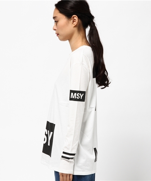 MOUSSY（マウジー）の「MULTI LOGO L/S TSJ（Tシャツ/カットソー・レディース・ホワイト/カーキ/ブラック・FREE）」の11枚目の写真