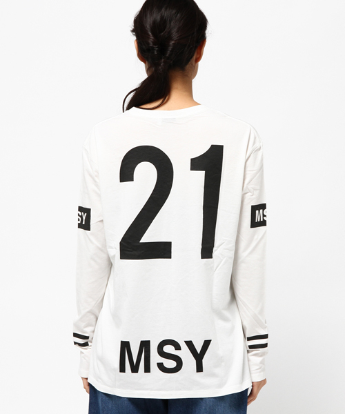 MOUSSY（マウジー）の「MULTI LOGO L/S TSJ（Tシャツ/カットソー・レディース・ホワイト/カーキ/ブラック・FREE）」の12枚目の写真
