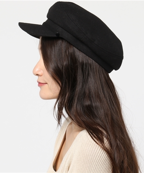 MYE-DO'（マイ・ドゥ）の「メルトン マリンキャップ KN（キャップ・レディース・ブラック/グレー・FREE）」の3枚目の写真