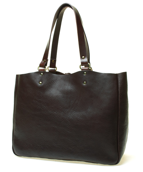 SLOW スロウ　ダークブラウン 栃木レザー　トートバッグ　A4収納可能 1年保証 ファッション SLOW スロウ ダークブラウン 栃木レザー