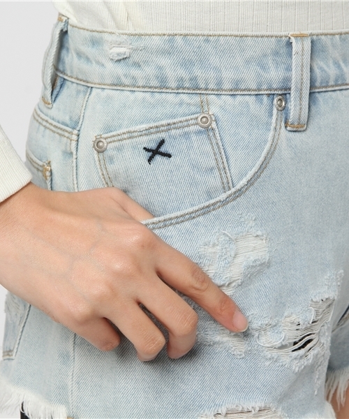 RES DENIM（レスデニム）の「RES DENIM/TINY DANCER CUTOFF/レスデニム/ ショートパンツ ショーツ（デニムパンツ・レディース・インディゴブルー・26inch）」の7枚目の写真