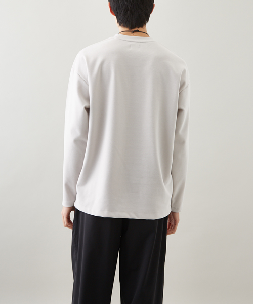 STUDIOUS（ステュディオス）の「ポンチオーバークルーネックロンＴ（Tシャツ/カットソー・メンズ・ベージュ/オフホワイト/ブラック/ワイン・2/1/3）」の20枚目の写真