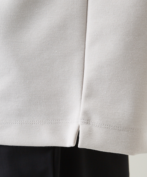 STUDIOUS（ステュディオス）の「ポンチオーバークルーネックロンＴ（Tシャツ/カットソー・メンズ・ベージュ/オフホワイト/ブラック/ワイン・2/1/3）」の11枚目の写真