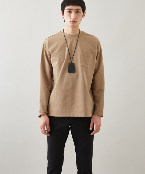 STUDIOUS（ステュディオス）の「ポンチオーバークルーネックロンＴ（Tシャツ/カットソー・メンズ・ベージュ/オフホワイト/ブラック/ワイン・2/1/3）」の15枚目の写真