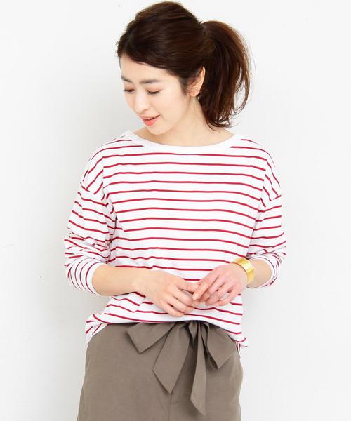 BEAUTY&YOUTH UNITED ARROWS（ビューティーアンドユースユナイテッドアローズ）の「【WEB限定】by ※∴ボートネックロングスリーブTシャツ（Tシャツ/カットソー・レディース・オフホワイト/ブラック/グレー/その他1/その他2/その他3・FREE）」の6枚目の写真