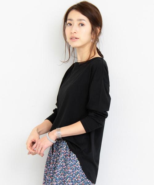 BEAUTY&YOUTH UNITED ARROWS（ビューティーアンドユースユナイテッドアローズ）の「【WEB限定】by ※∴ボートネックロングスリーブTシャツ（Tシャツ/カットソー・レディース・オフホワイト/ブラック/グレー/その他1/その他2/その他3・FREE）」の3枚目の写真