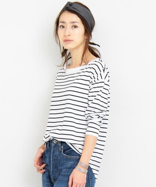 BEAUTY&YOUTH UNITED ARROWS（ビューティーアンドユースユナイテッドアローズ）の「【WEB限定】by ※∴ボートネックロングスリーブTシャツ（Tシャツ/カットソー・レディース・オフホワイト/ブラック/グレー/その他1/その他2/その他3・FREE）」の13枚目の写真