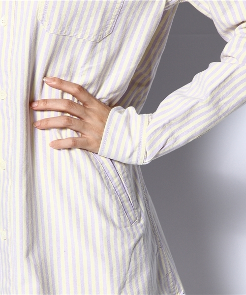 X-girl(エックスガール)の「MY BRILLIANT SHIRT DRESS(ワンピース・レディース・ホワイト/ピンク/パープル/ブルー・1/2)」の11枚目の写真