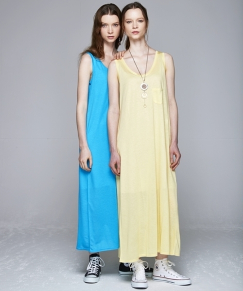 TRUNO by NOISE MAKER（トルノバイノイズメーカー）の「【洗濯機OK！】ポケットタンクワンピース（ワンピース・レディース・杢グレー/レモンイエロー/チャコールグレー/ホワイト/レッド/グリーン/パープル/オレンジ/ネイビー/ブラック/ライトブルー・F）」の12枚目の写真