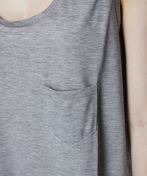 TRUNO by NOISE MAKER（トルノバイノイズメーカー）の「【洗濯機OK！】ポケットタンクワンピース（ワンピース・レディース・杢グレー/レモンイエロー/チャコールグレー/ホワイト/レッド/グリーン/パープル/オレンジ/ネイビー/ブラック/ライトブルー・F）」の15枚目の写真