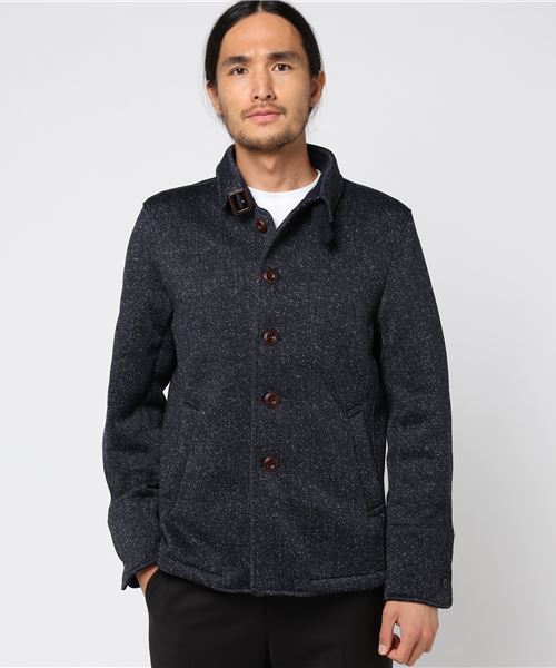 Taka Q タカキュー の タカキューメンズ Taka Q Men ヘリンボンニットフリースシングルpコート ピーコート Wear