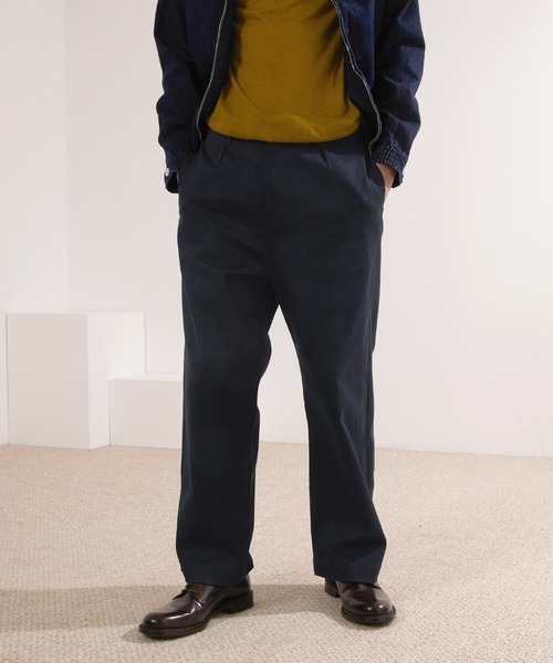 エマクローズ　EMMA CLOTHES カツラギストレッチタックワイドパンツ カツラギストレッチ1タックワイドチノパンツ⁄スケーターパンツ