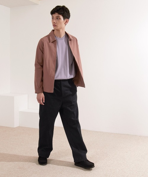 EMMA CLOTHES（エマクローズ）の「カツラギストレッチ1タックワイドチノパンツ/スケーターパンツ（チノパンツ・メンズ・ネイビー/チャコールグレー/ブラック/モカ/ベージュ/グレー系その他/ライトベージュ/ストライプ/ブラウン系その他/ダークブラウン/ブルー系その他/グレー系その他2/オリーブ/アイボリー・L/M/S）」の17枚目の写真