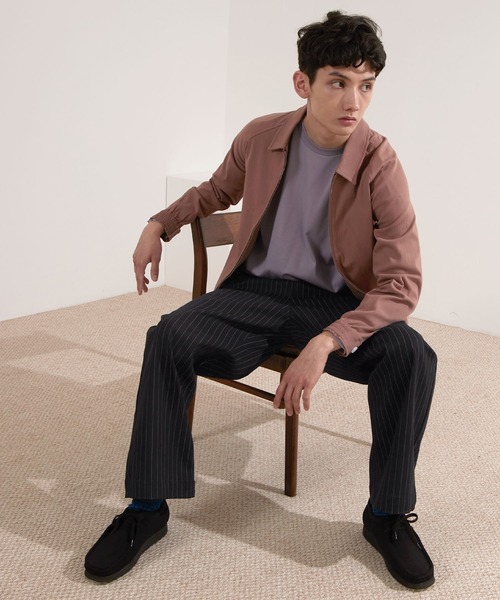 EMMA CLOTHES（エマクローズ）の「カツラギストレッチ1タックワイドチノパンツ/スケーターパンツ（チノパンツ・メンズ・ネイビー/チャコールグレー/ブラック/モカ/ベージュ/グレー系その他/ライトベージュ/ストライプ/ブラウン系その他/ダークブラウン/ブルー系その他/グレー系その他2/オリーブ/アイボリー・L/M/S）」の15枚目の写真