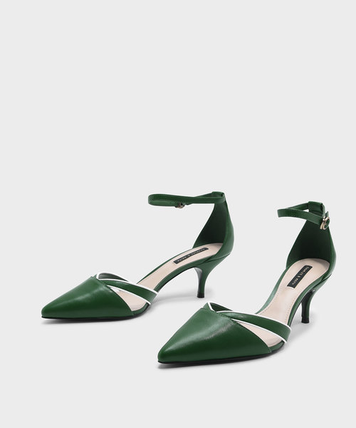 CHARLES & KEITH(チャールズ & キース)の「アンクルストラップキトンヒール / ANKLE STRAP KITTEN HEELS(パンプス・レディース・ブラック/グリーン・23cm/23.5cm/24.5cm/25cm)」の5枚目の写真