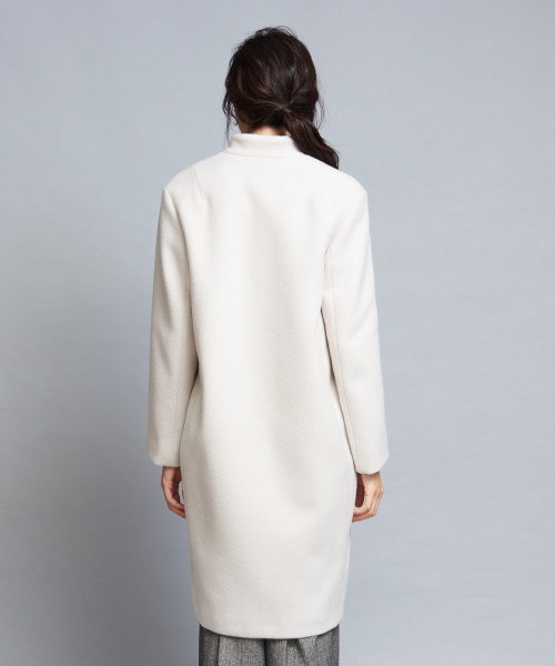 qualite（カリテ）の「《新色・人気色追加予約開始》コクーンビーバーコート（チェスターコート・レディース・ブラック/レッド/サックスブルー/アイボリー/ベージュ・38/36）」の9枚目の写真