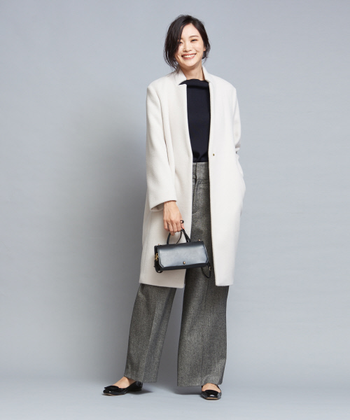 qualite（カリテ）の「《新色・人気色追加予約開始》コクーンビーバーコート（チェスターコート・レディース・ブラック/レッド/サックスブルー/アイボリー/ベージュ・38/36）」の17枚目の写真