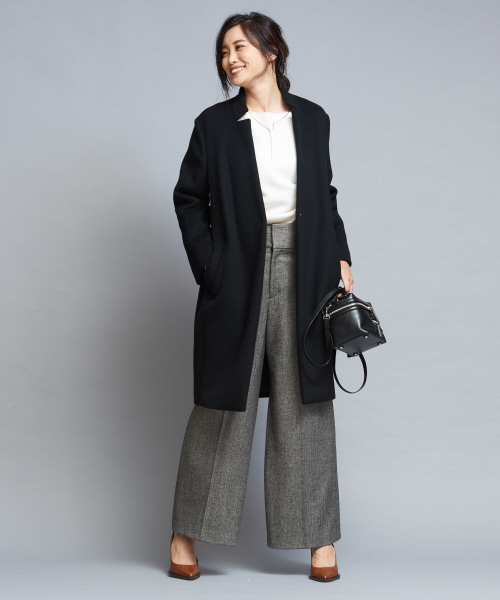 qualite（カリテ）の「《新色・人気色追加予約開始》コクーンビーバーコート（チェスターコート・レディース・ブラック/レッド/サックスブルー/アイボリー/ベージュ・38/36）」の19枚目の写真