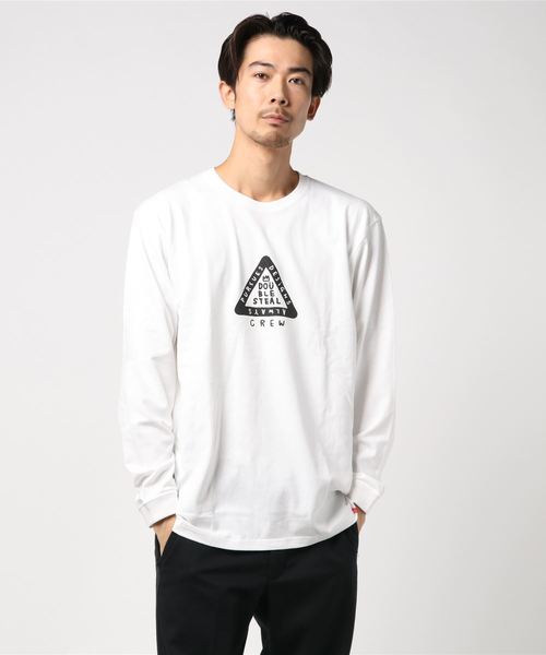 DOUBLE STEAL（ダブルスティール）の「TRIANGLE 長袖Ｔシャツ（Tシャツ/カットソー・メンズ・ホワイト/ブラック・MEDIUM/LARGE/X-LARGE）」の9枚目の写真