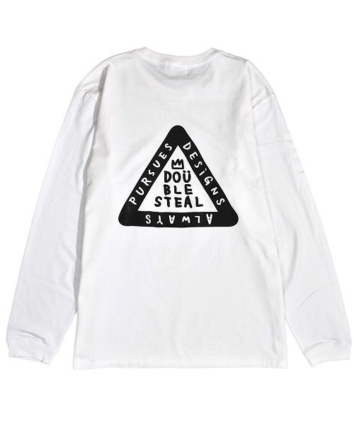 DOUBLE STEAL（ダブルスティール）の「TRIANGLE 長袖Ｔシャツ（Tシャツ/カットソー・メンズ・ホワイト/ブラック・MEDIUM/LARGE/X-LARGE）」の8枚目の写真